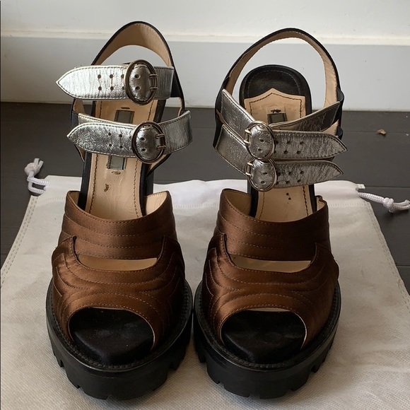 Prada Ankle Strap Platform Sandals - Picture 3 of 8